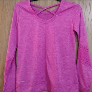 Reebok Pink Backless Hoodie Sweatshirt
